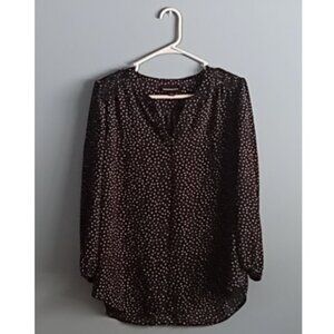 Fortune + Ivy Blouse Black with White Polka Dots